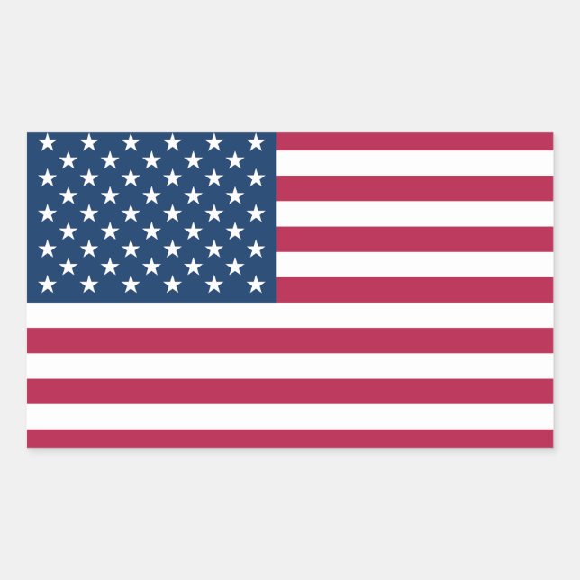 Sticker Rectangulaire États-Unis d'Amérique (Devant)