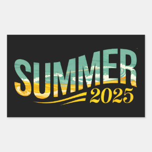 Sticker Rectangulaire Été 2025