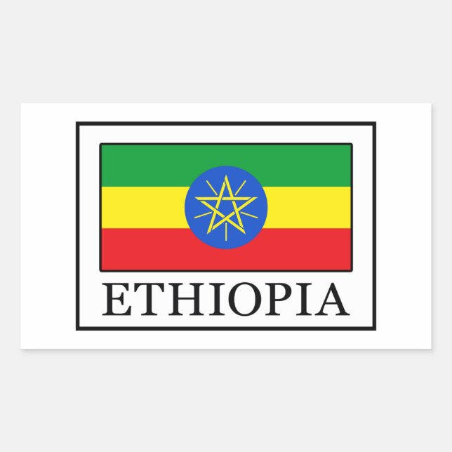 Sticker Rectangulaire Éthiopie (Devant)
