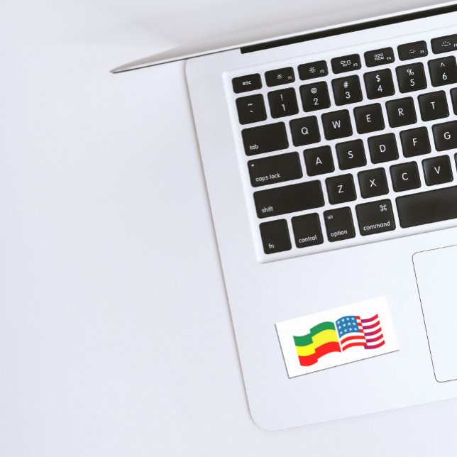 Sticker Rectangulaire Éthiopie - Casquette des États-Unis (Créateur téléchargé)