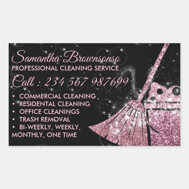 Sticker Rectangulaire Étoile de nettoyage (Devant)