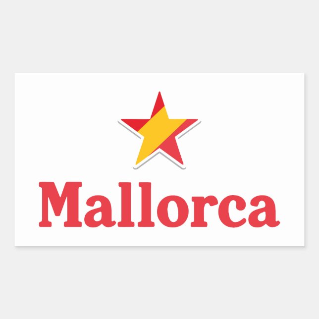 Sticker Rectangulaire Étoiles de l'Espagne – Majorque (Devant)