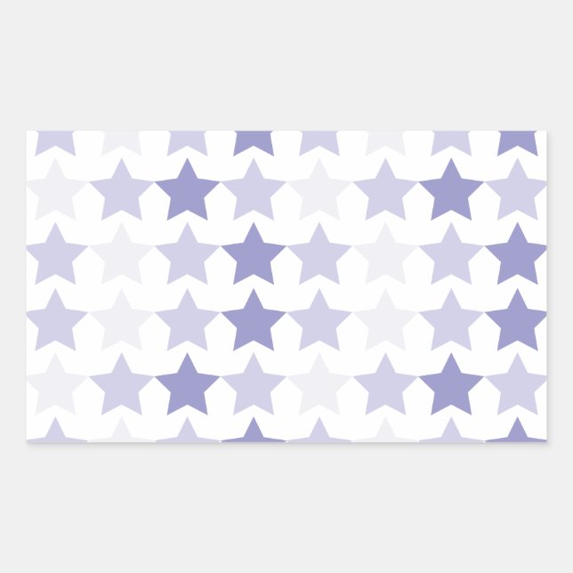 Sticker Rectangulaire Étoiles Patriotique Blue Ombre (Devant)