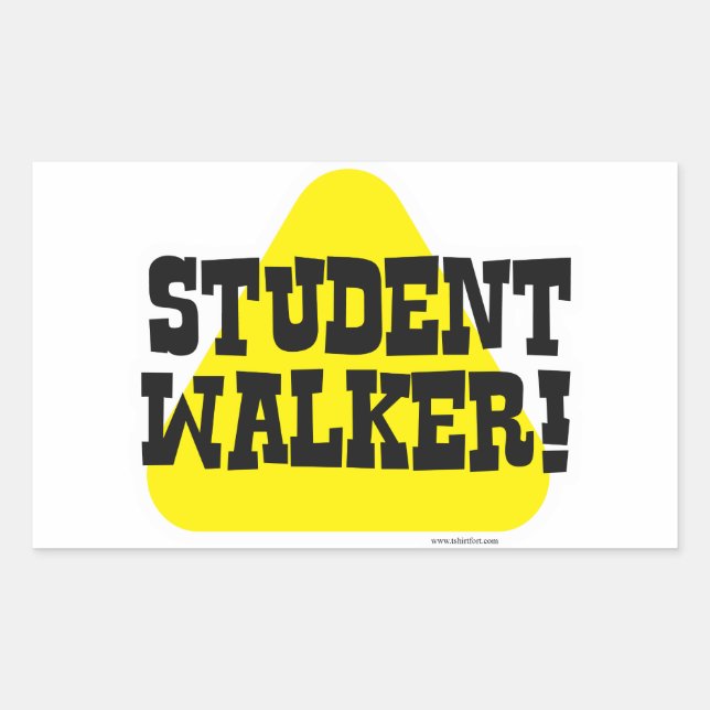 Sticker Rectangulaire Étudiant Walker (Devant)