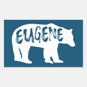 Sticker Rectangulaire Eugene Oregon Bear