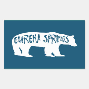 Sticker Rectangulaire Eureka Springs Arkansas Bear