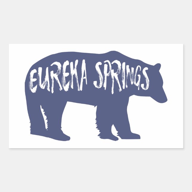 Sticker Rectangulaire Eureka Springs Arkansas Bear (Devant)