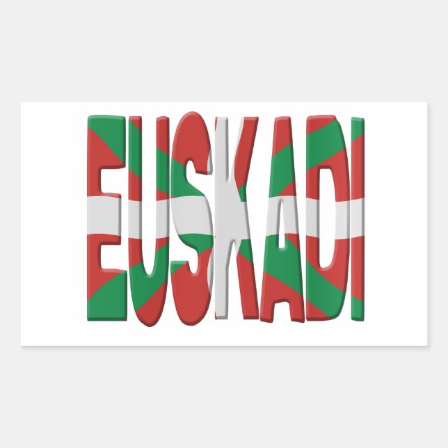 Sticker Rectangulaire Euskadi - Basque flag (Devant)