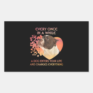 Sticker Rectangulaire Every Once In A While A Dog Enters