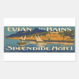 Sticker rectangulaire Evian Les Bain Suisse