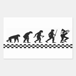 Sticker Rectangulaire Évolution d'autocollant de Ska