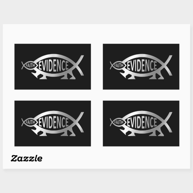 Sticker Rectangulaire Évolution - Foi / Preuve (Feuille)
