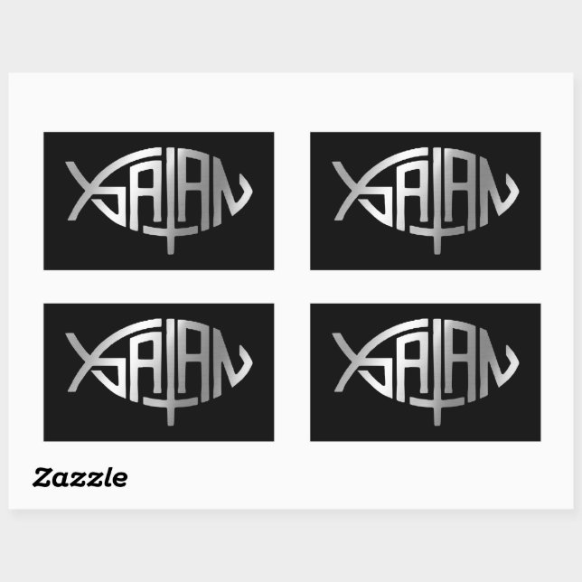 Sticker Rectangulaire Evolution - Satan + (Feuille)