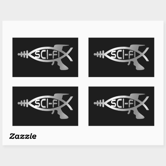 Sticker Rectangulaire Evolution - Sci-Fi (Feuille)