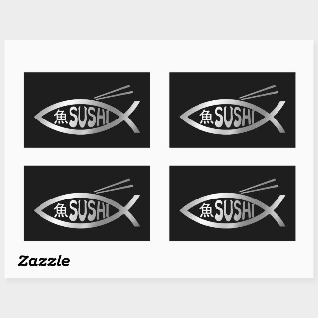 Sticker Rectangulaire Evolution - Sushi (Feuille)