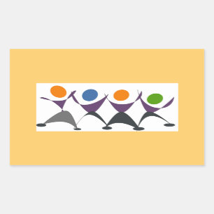 Sticker Rectangulaire Exercice pour le plaisir