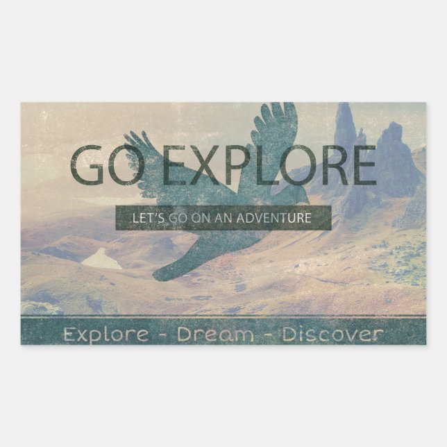 Sticker Rectangulaire Explorer (Devant)
