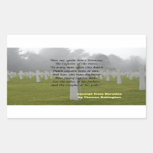 Sticker Rectangulaire Extrait De Horatius