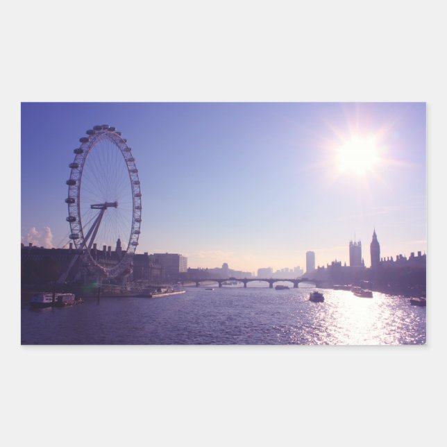Sticker Rectangulaire Eye de Londres (Devant)