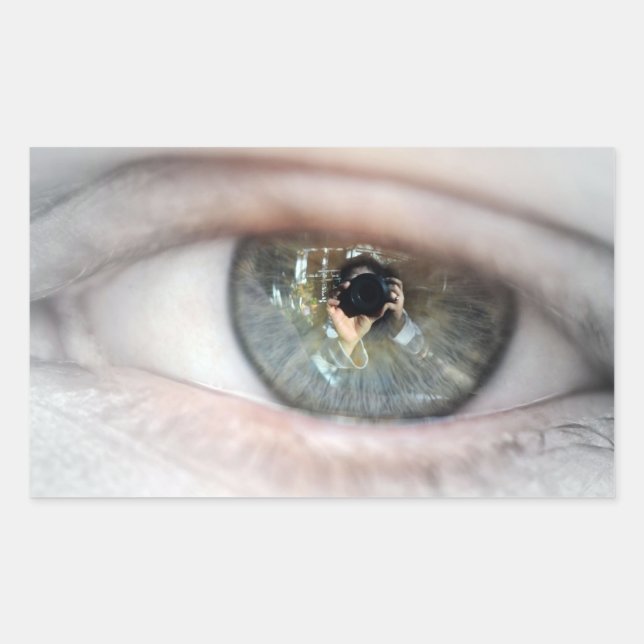 Sticker Rectangulaire Eye-Macro par Shirley Taylor (Devant)