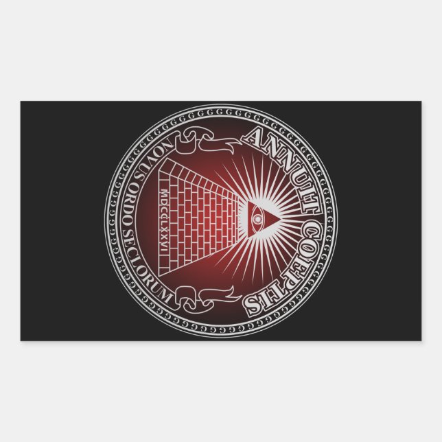 Sticker Rectangulaire Eye of Providence 4 (Devant)