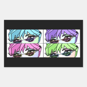 Sticker Rectangulaire Eyelash Divas