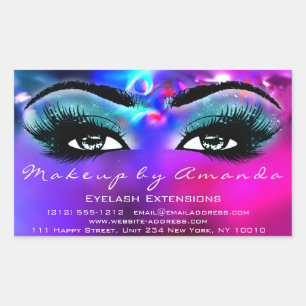 Sticker Rectangulaire Eyelash Extension Maquillage Artiste Pink Energy