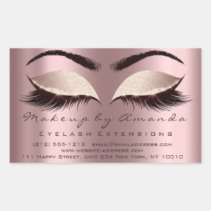 Sticker Rectangulaire Eyelash Extension Maquillage Beauté Salon Spark Ro