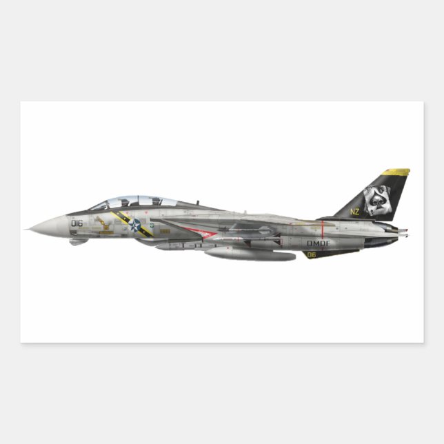 Sticker Rectangulaire F-14 Tomcat (Devant)