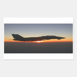 Sticker Rectangulaire F 14 Tomcat Fighter Jet