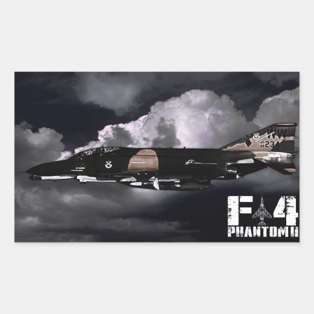 Sticker Rectangulaire F-4 Phantom II (Devant)