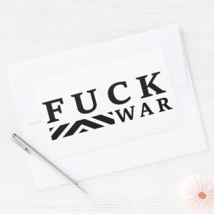 Sticker Rectangulaire F@ck guerre contre la guerre