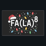 Sticker Rectangulaire FA (LA)8 Funky Christmas Père Noël Fa La Math Ense<br><div class="desc">FA (LA)8 Drôle Noël Père Noël Fa La Math Enseignant Étudiant</div>