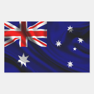 Sticker Rectangulaire Fabric du drapeau australien