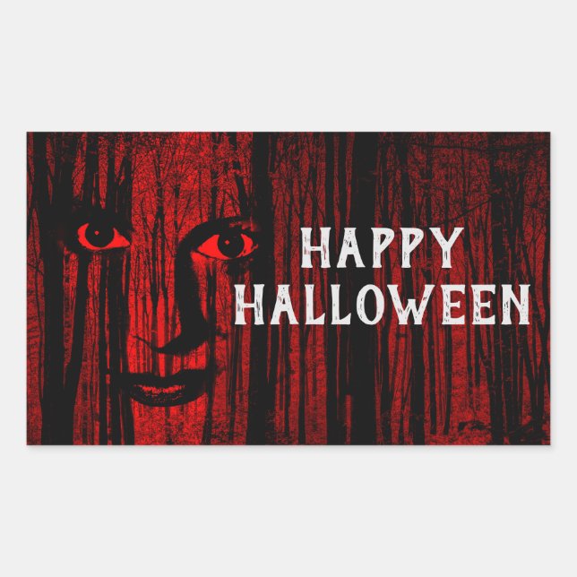 Sticker Rectangulaire Face éffrayante (Devant)