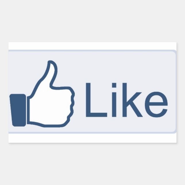 Sticker Rectangulaire Facebook 'J'Aime' (Devant)