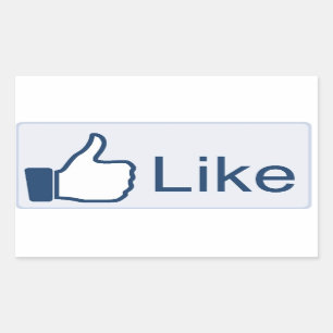 Sticker Rectangulaire Facebook 'J'Aime'