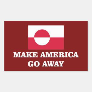Sticker Rectangulaire faire disparaître l'amérique drapeau groenland pro