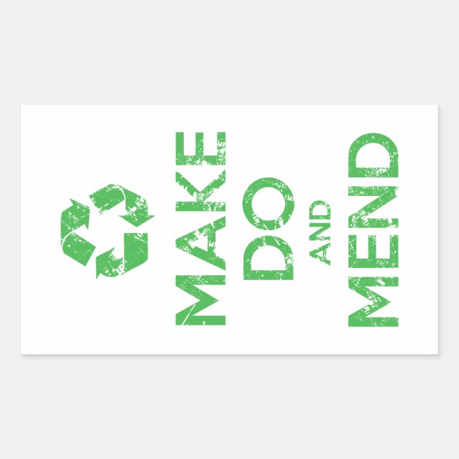 Sticker Rectangulaire Faire et réparer (Devant)