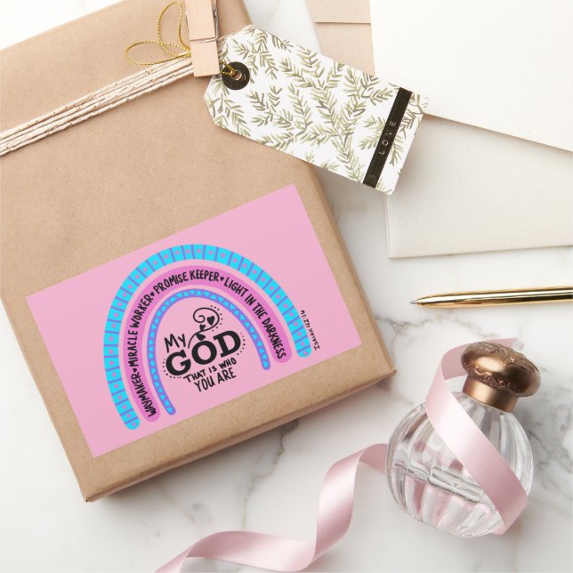 Sticker Rectangulaire Faiseur de chemin Ouvrier de miracles Mon Dieu C'e (Cadeaux)