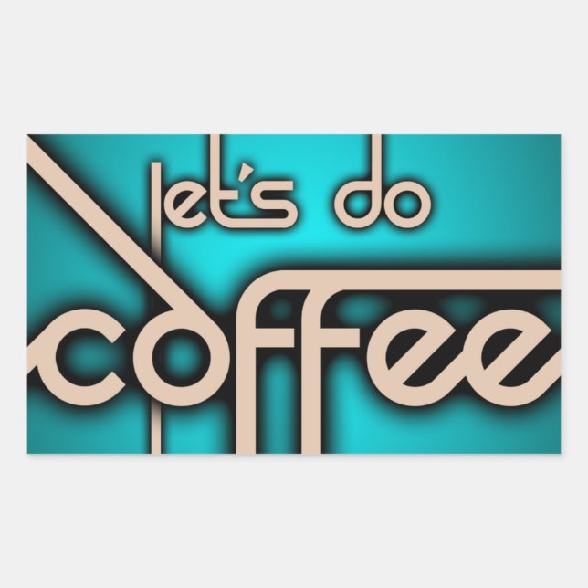 Sticker Rectangulaire faisons du café (Devant)