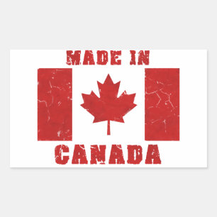 Sticker Rectangulaire Fait dans l'autocollant du Canada