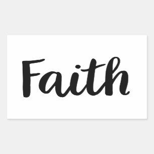 Sticker Rectangulaire Faith Evangile Graphique Foi Art Esthétique Christ