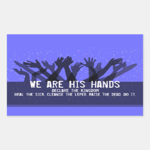 Sticker Rectangulaire Faith.Healing.Heal le Sick.Spirit Filled.Anointed