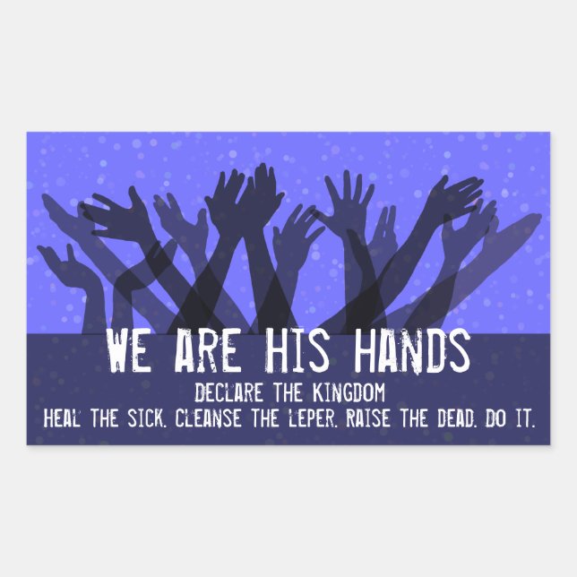 Sticker Rectangulaire Faith.Healing.Heal the Sick.Spirit Rempli.Anointed (Devant)