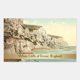 Sticker Rectangulaire Falaises blanches de Dover, Kent, Angleterre