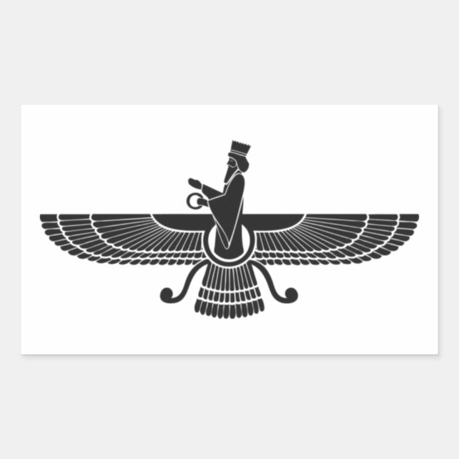 Sticker Rectangulaire Faravahar (Devant)