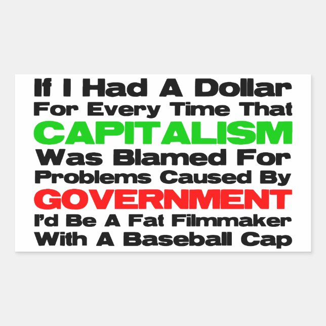 Sticker Rectangulaire Fat Filmmaker Avec Un Casquette De Baseball (Devant)