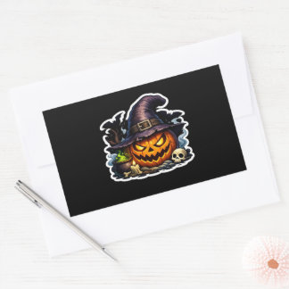 Sticker Rectangulaire 💀🎃 Faucheuse Halloween — squelette sinistre de l