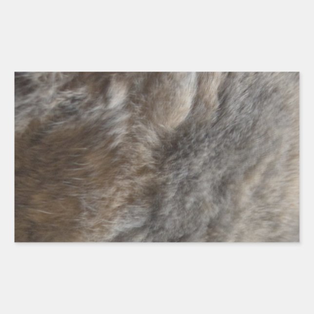 Sticker Rectangulaire Faux Chat Fur look (Devant)